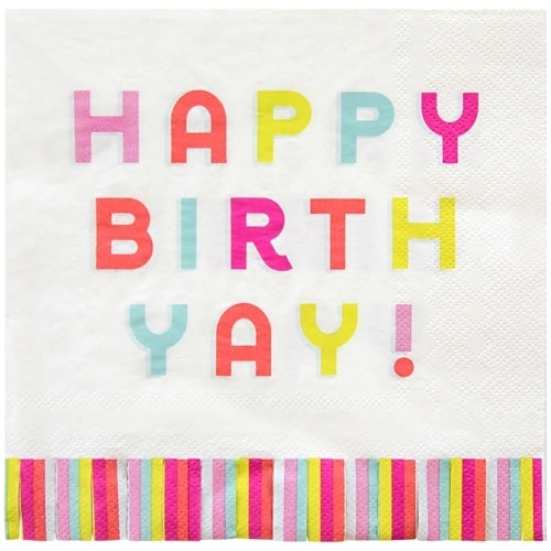 Happy Birth Yay Napkins