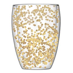 Gold Confetti Glass