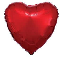 17" Red Heart Balloon