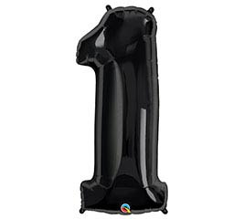 Black Number One 34" Balloon