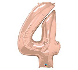 34" Rose Gold Number Four Balloon