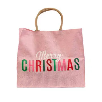 Pink Merry Christmas Tote