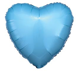 17" Pearl Pastel Blue Heart Balloon