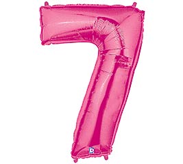 40" Pink Number Seven Balloon