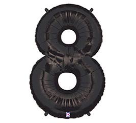 34" Onyx Black Number Eight