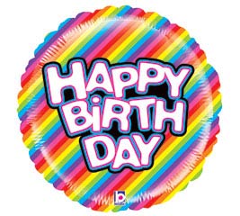 21" Neon Happy Birthday Balloon