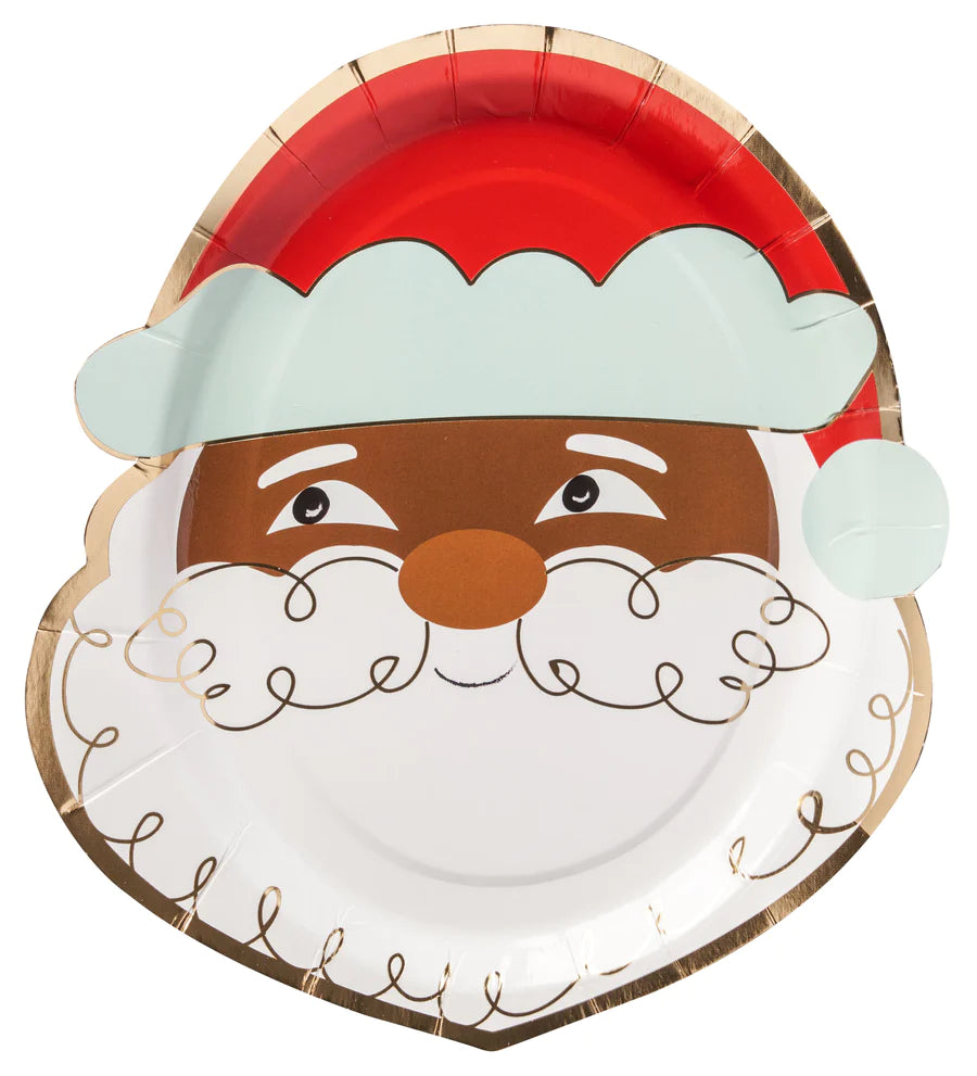 Santa Mint Green Hat Plates