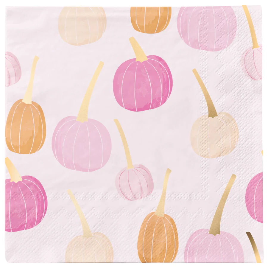 Pink Pumpkin Cocktail Napkins
