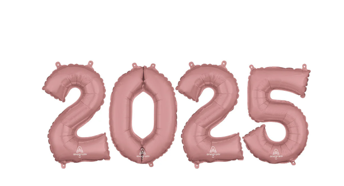 2025 Air-Filled Balloons - Rose Gold