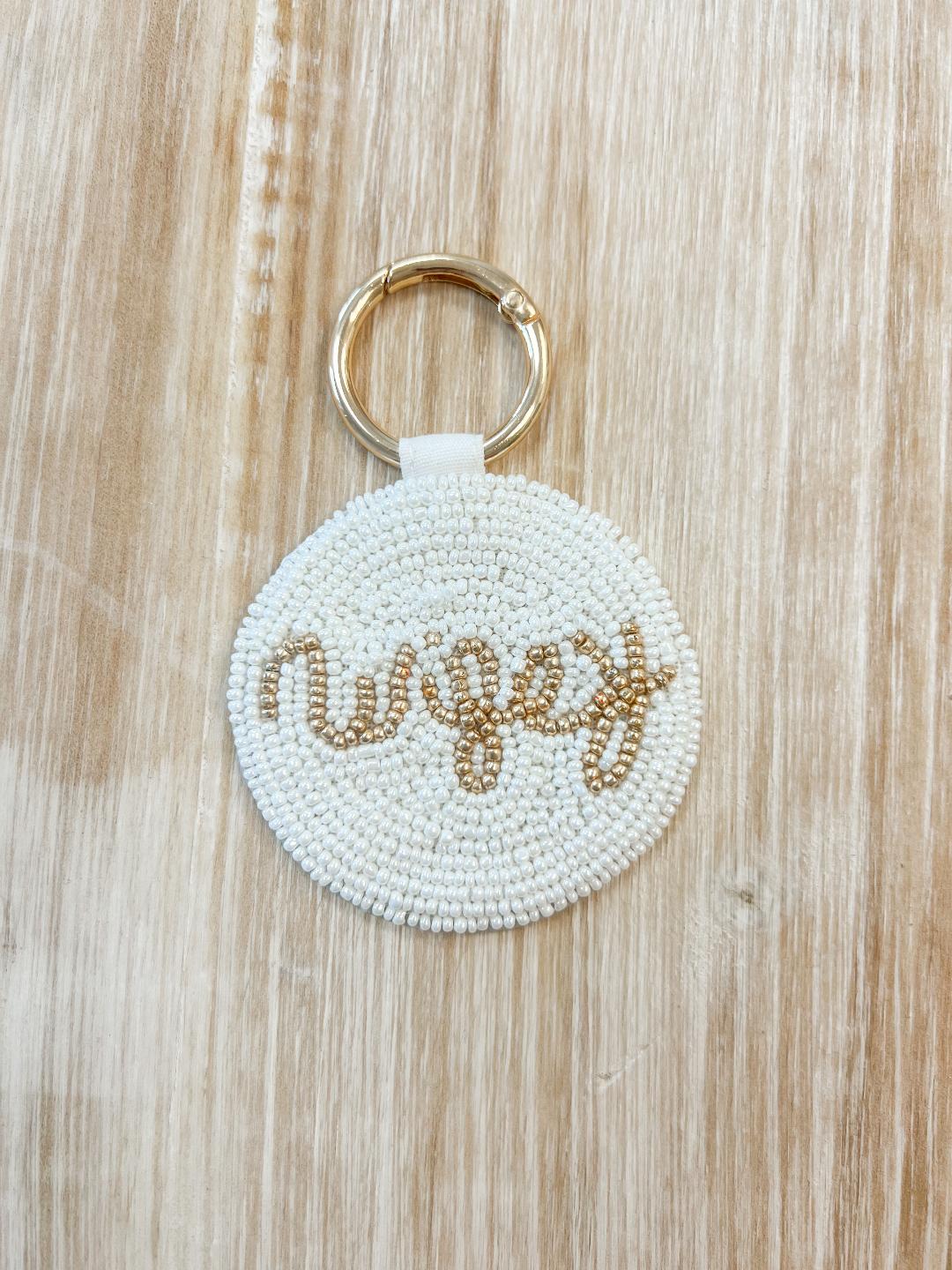 Beaded 'Wifey' Keychain