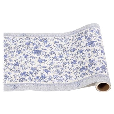 Blue and White Regal Peacock Runner