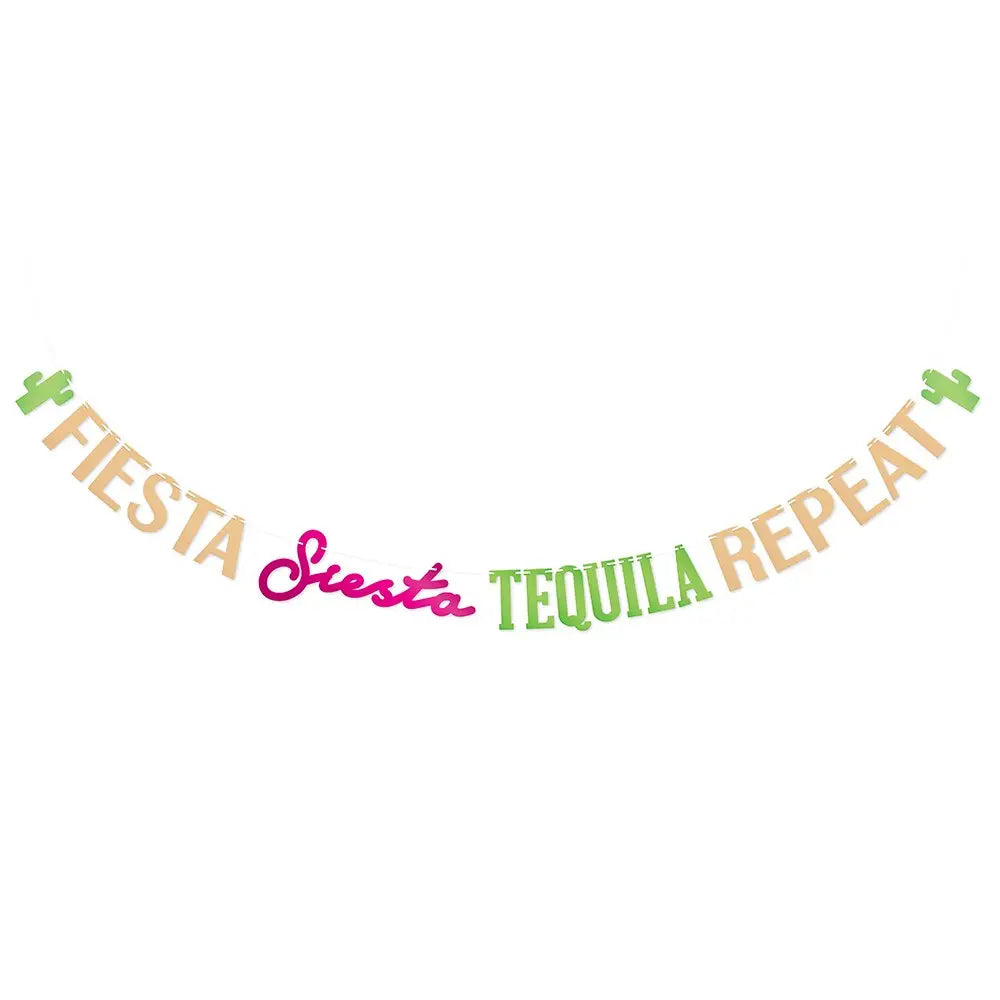 Fiesta Siesta Tequlia Repeat Paper Banner