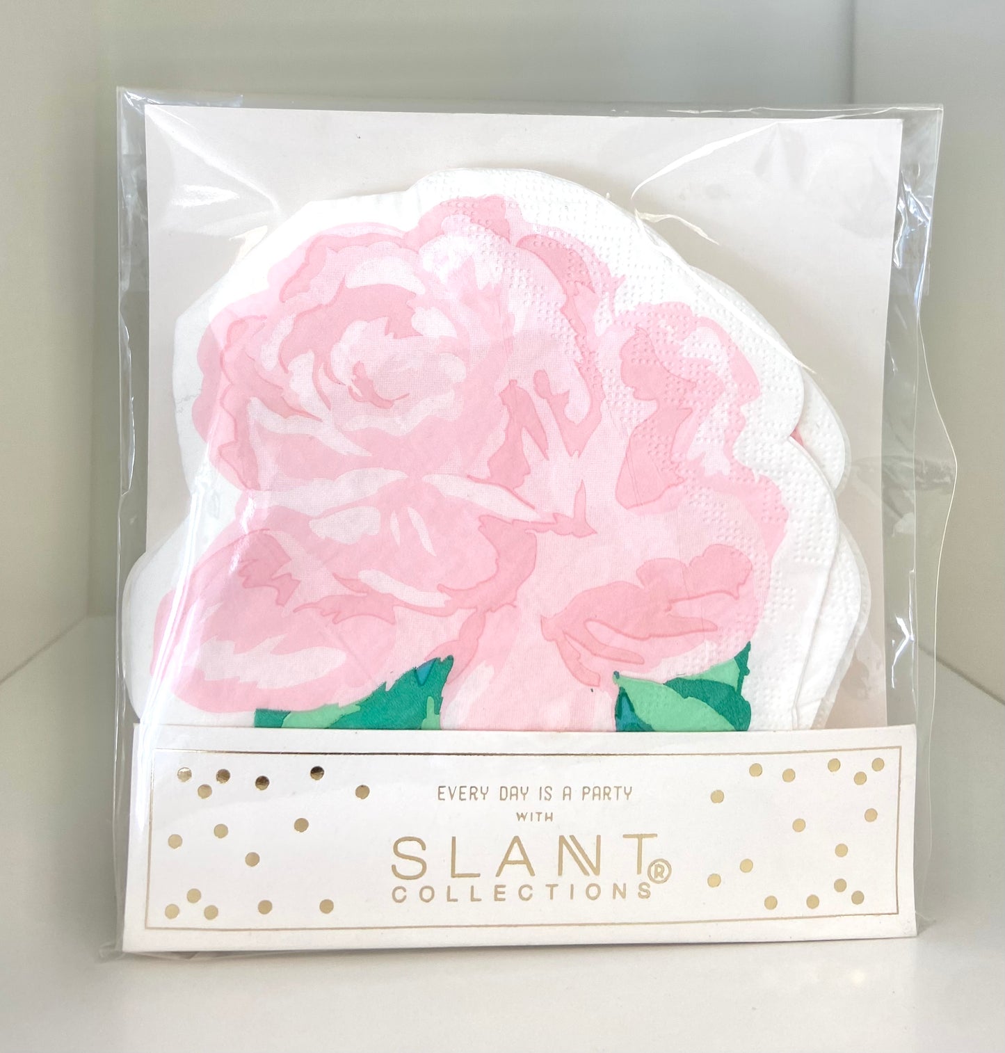 Pink Flower Shaped Napkins