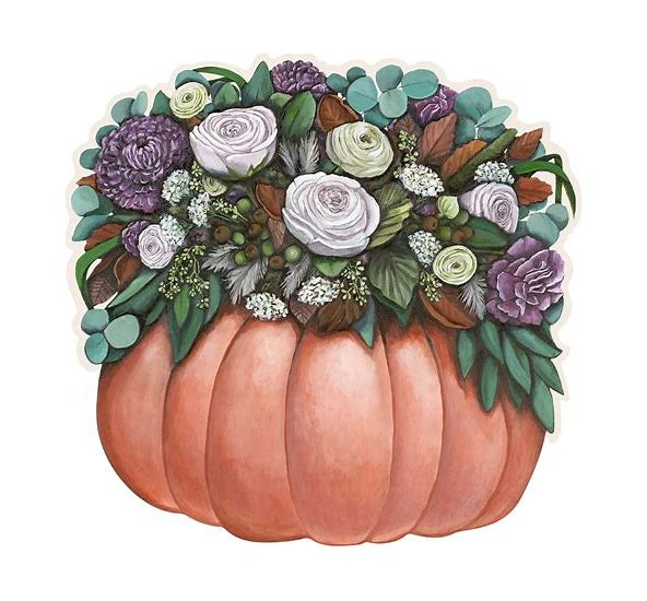 Floral Pumpkin Place Mat