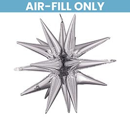 35" Silver Magic Star Balloon