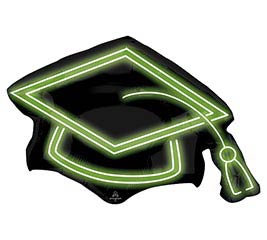 31" Neon Grad Cap Balloon