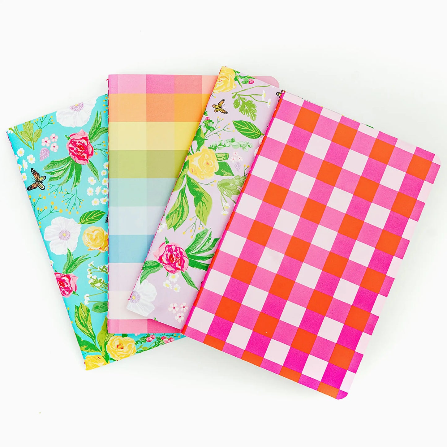 Floral & Gingham Mini Notebook Set
