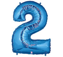 34" Sapphire Number Two Balloon