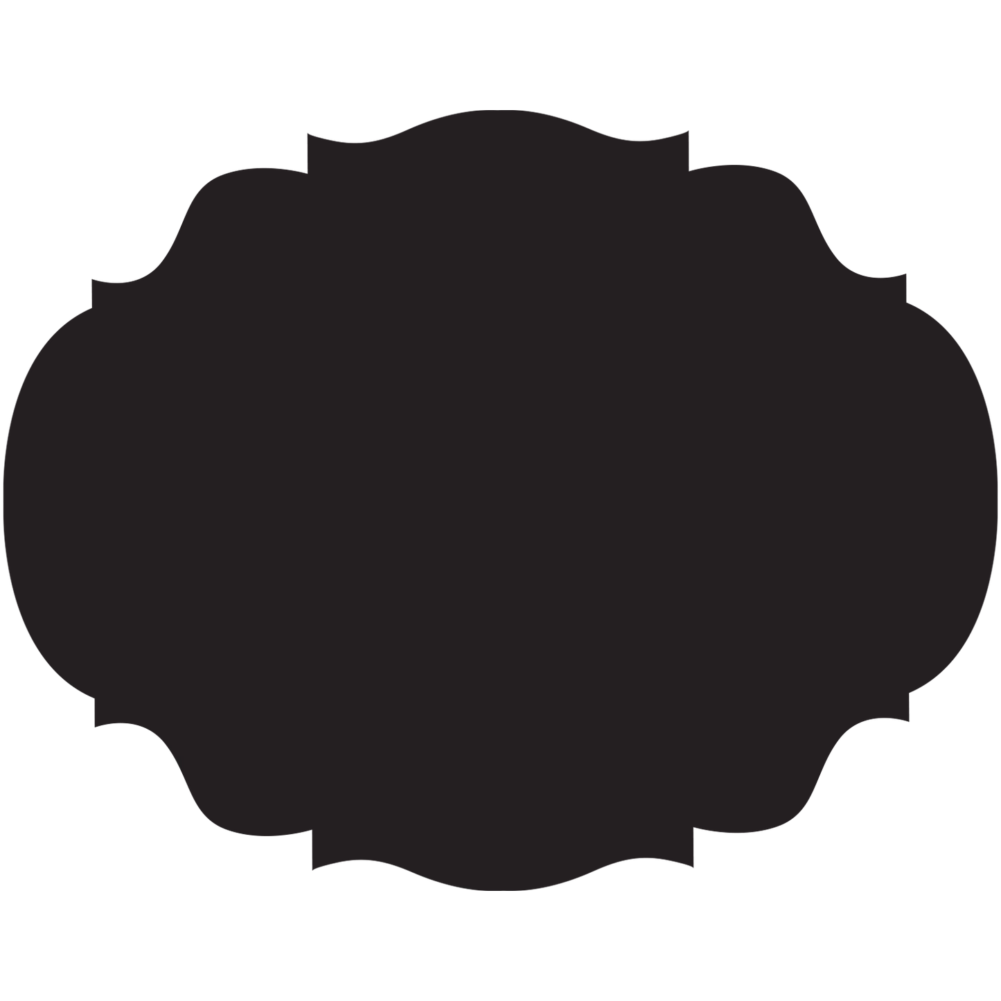 Die Cut Black French Frame Placemats- 12 sheets
