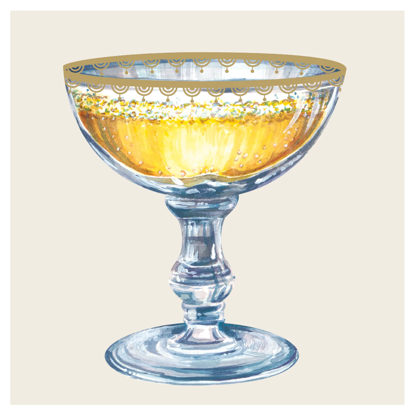 Champagne Coupe Cocktail Napkins