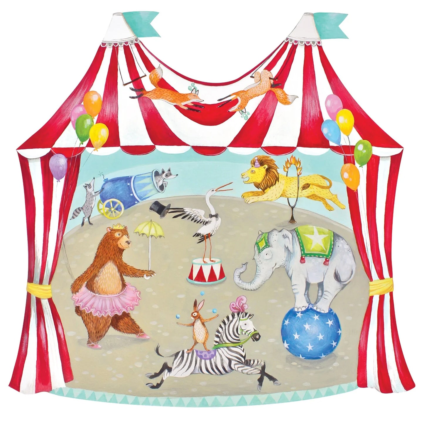 Die Cut Circus Tent Placemats- 12 sheets