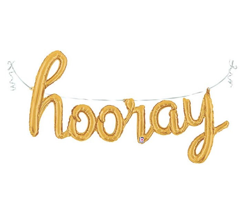44" Hooray Script Balloon