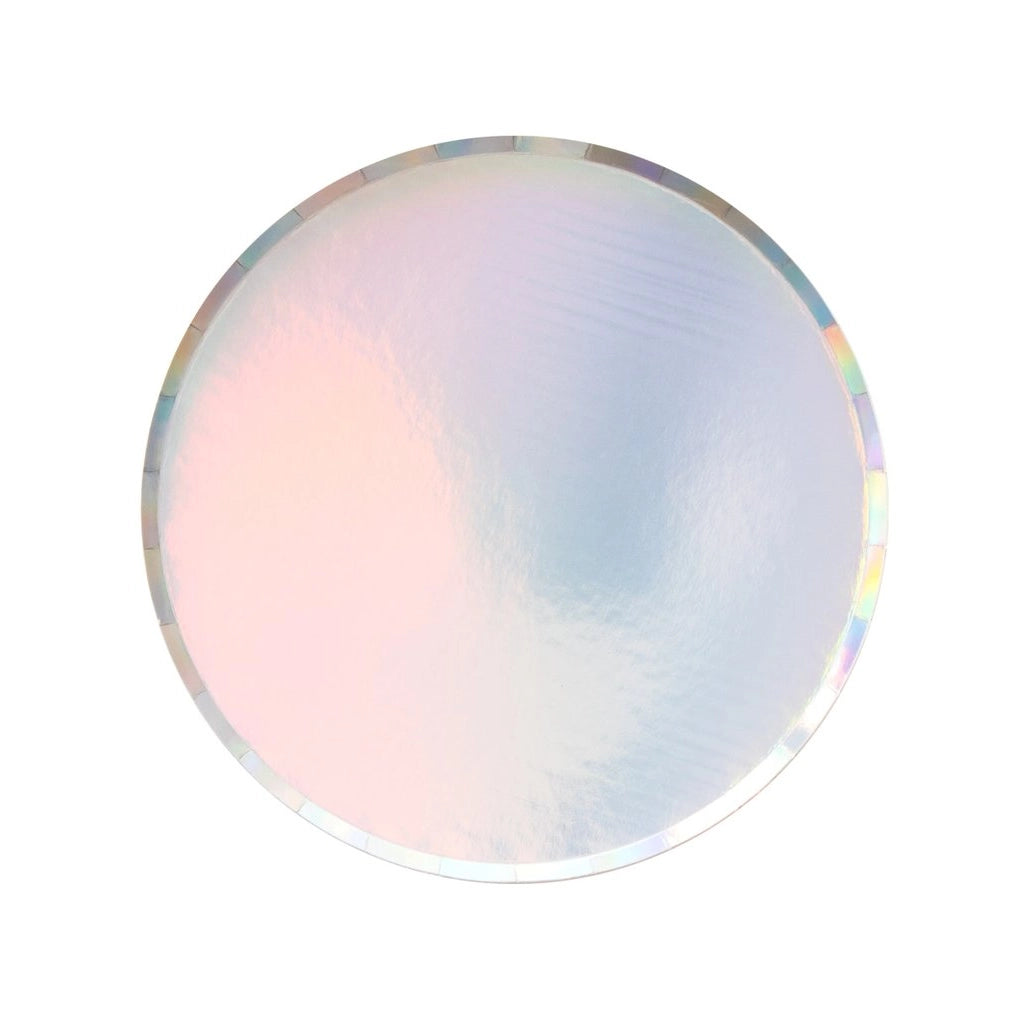 Iridescent Large Low Rim Plates- 8 pk