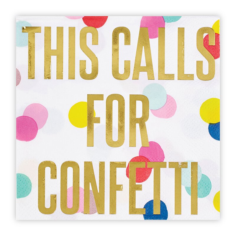 This Calls for Confetti Napkins- 20 pk
