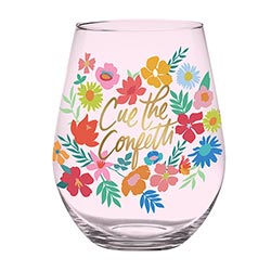 Cue The Confetti Wine Glass