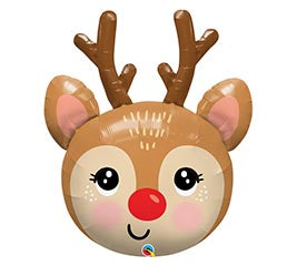 35" Red nose Reindeer Balloon