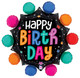 29" Happy Birthday Colorful Circles Balloon