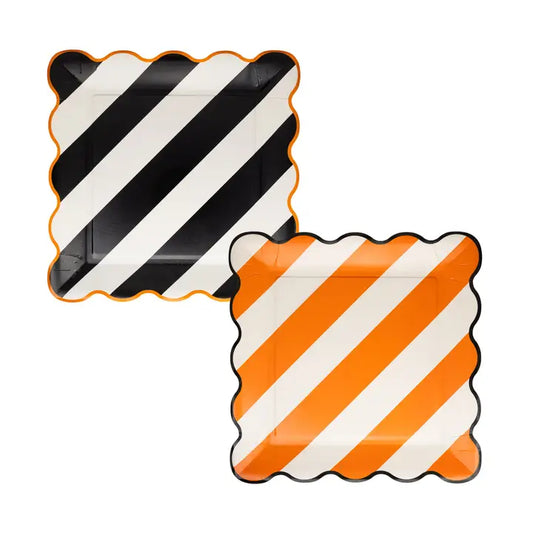 Orange and Black Plate