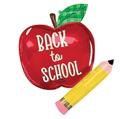 31" Back to School Apple Balloon