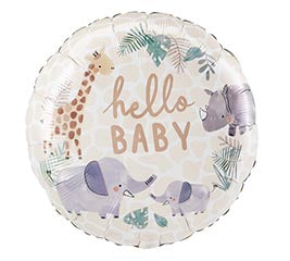 17" Hello Baby Jungle Balloon