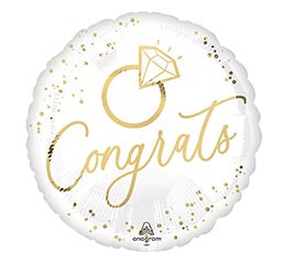 17"Congrats Ring Balloon