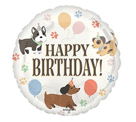 17" Happy Birthday Puppy Balloon