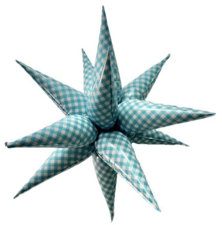 40" Blue Gingham Starburst