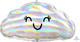 18" Iridescent Smiley Cloud Balloon