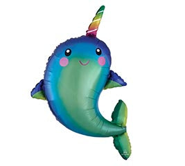 39" Happy Narwhal Balloon