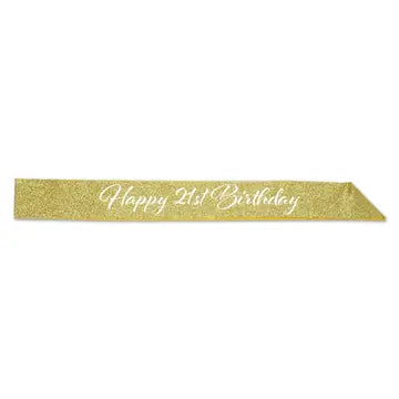 Happy "21st" Birthday Sash