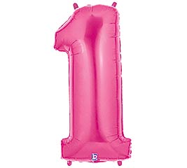 34" Pink Number One Balloon