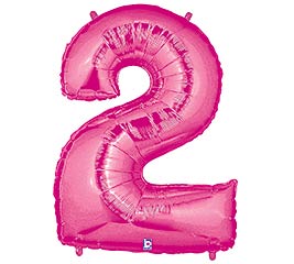 40" Pink Number Two Balloon