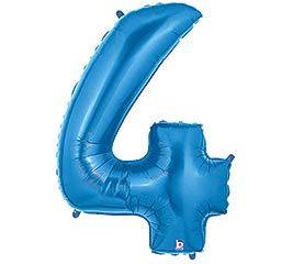 40" Sapphire Number Four Balloon
