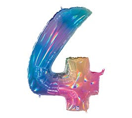 Opal 40" Number Four Number Balloon