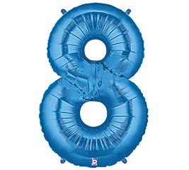 34" Sapphire Number Eight Balloon