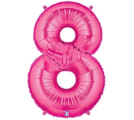 40" Pink Number Eight Balloon