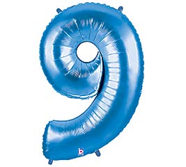 34" Sapphire Number Nine Balloon