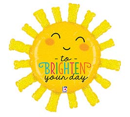 25" Brighten your day Sun Balloon