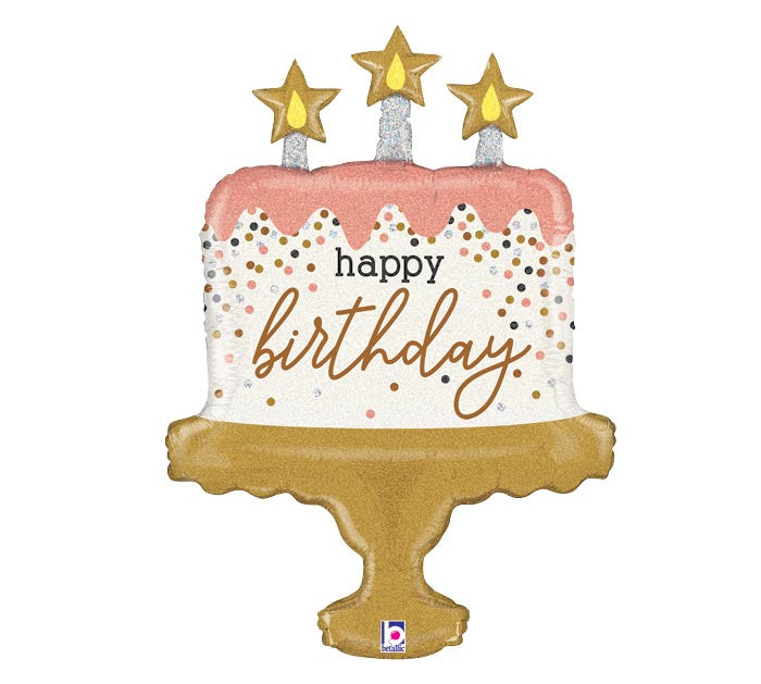 26" "Happy Birthday" Cake Shape Balloon