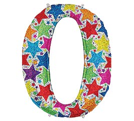 Star's 40" Number Zero Balloon